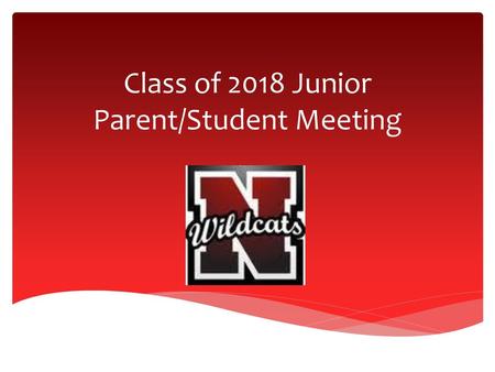 Class of 2018 Junior Parent/Student Meeting