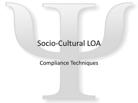 Compliance Techniques