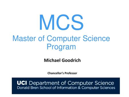 MCS Master of Computer Science Program