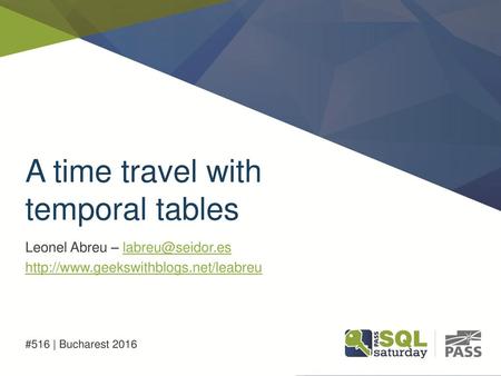 A time travel with temporal tables