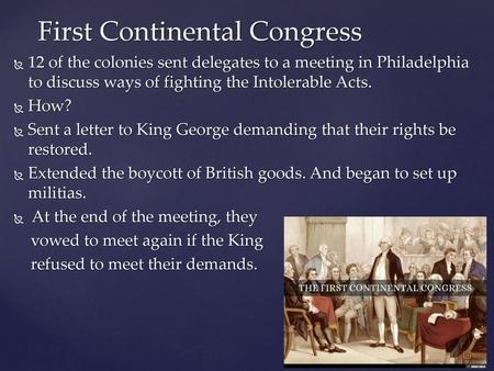 First Continental Congress