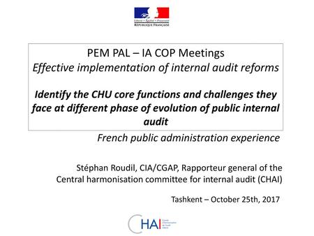 PEM PAL – IA COP Meetings