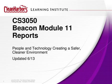 CS3050 Beacon Module 11 Reports