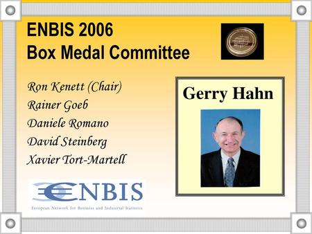 ENBIS 2006 Box Medal Committee