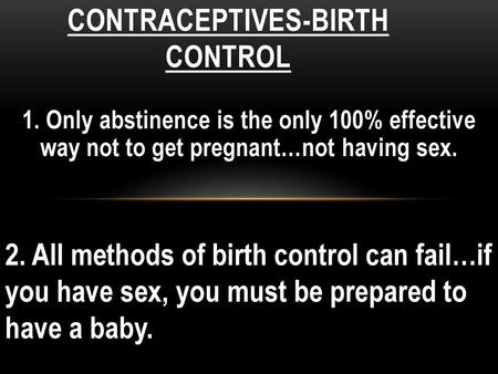 Contraceptives-Birth Control