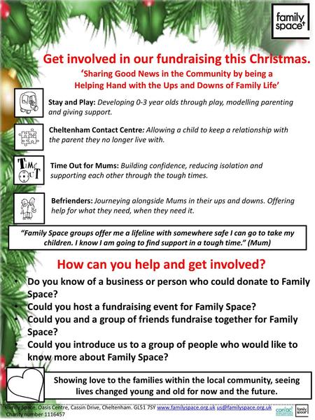 Get involved in our fundraising this Christmas.