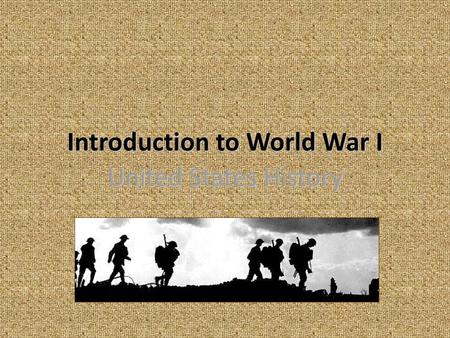 Introduction to World War I