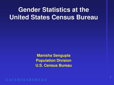 Gender Statistics at the United States Census Bureau