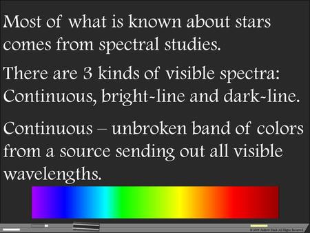 Most of what is known about stars comes from spectral studies.