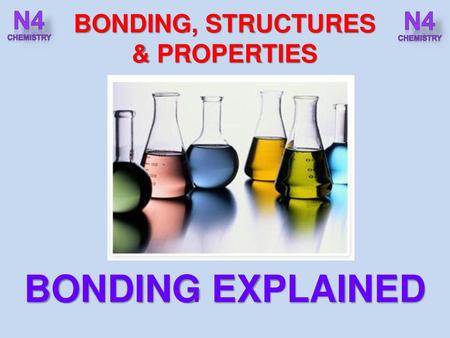 BONDING, STRUCTURES & PROPERTIES