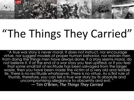 “The Things They Carried”