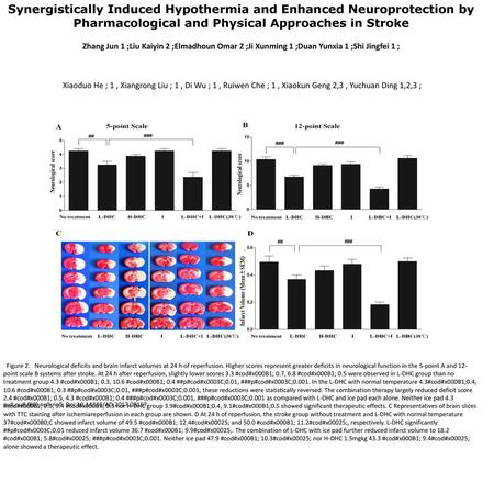 Synergistically Induced Hypothermia and Enhanced Neuroprotection by Pharmacological and Physical Approaches in Stroke Zhang Jun 1 ;Liu Kaiyin 2 ;Elmadhoun.