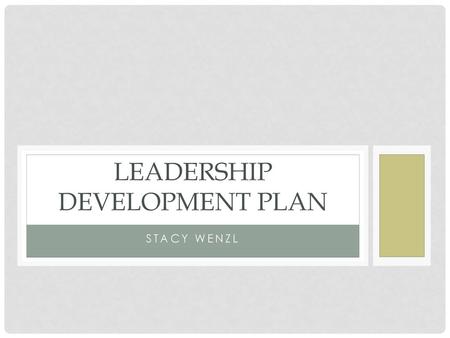 Leadership development plan