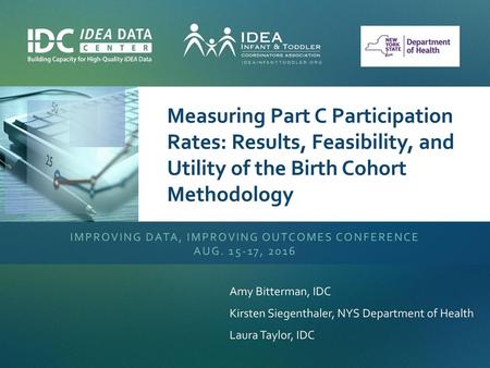 Improving Data, Improving Outcomes Conference Aug , 2016