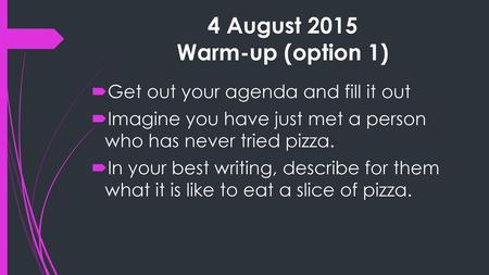 4 August 2015 Warm-up (option 1)