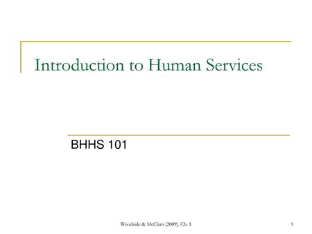 Introduction to Human Services