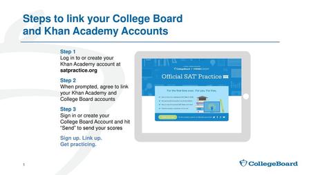 Steps to link your College Board and Khan Academy Accounts