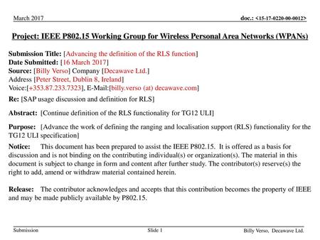 <month year> doc.: IEEE < e>