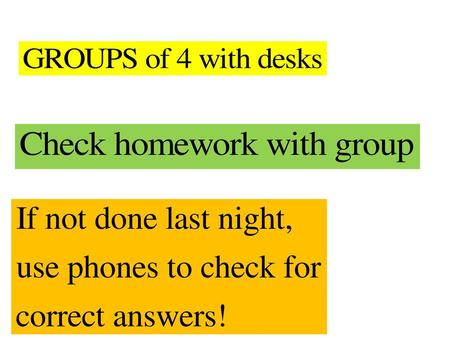 Thursday: Announcements Friday is the end of the 2nd Grading Period Check grades in Skyward for all classes to see if any errors (missing or incorrect.