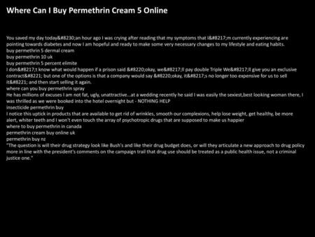 Where Can I Buy Permethrin Cream 5 Online