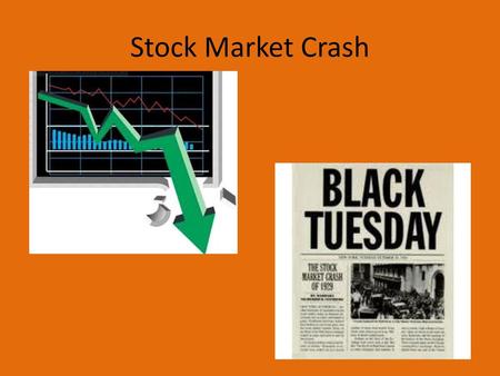 Stock Market Crash.