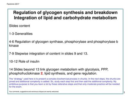 Regulation of glycogen synthesis and breakdown