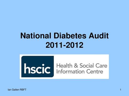 National Diabetes Audit