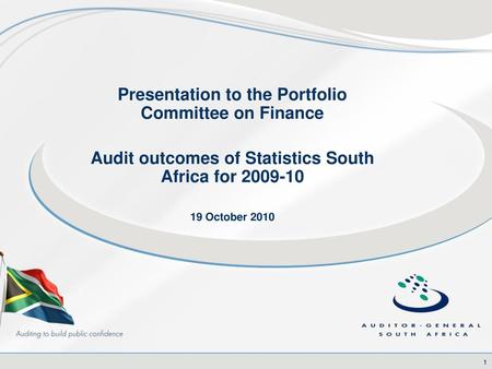 Presentation to the Portfolio Committee on Finance