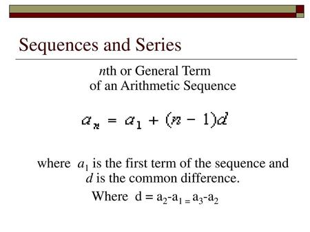 nth or General Term of an Arithmetic Sequence