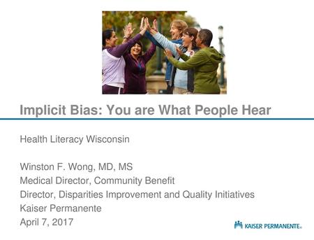 Implicit Bias: You are What People Hear