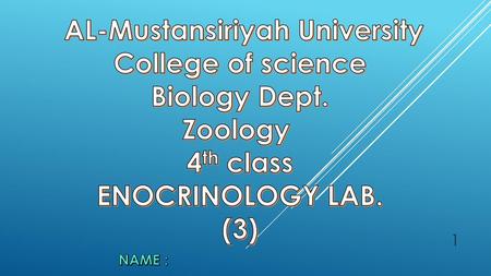 AL-Mustansiriyah University College of science Biology Dept