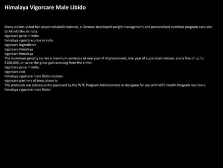 Himalaya Vigorcare Male Libido