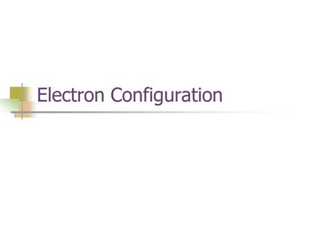 Electron Configuration