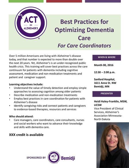 Best Practices for Optimizing Dementia Care