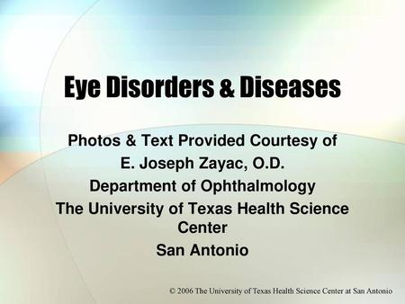 Eye Disorders & Diseases