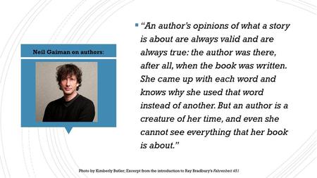 Neil Gaiman on authors: