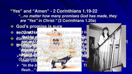 “Yes” and “Amen” - 2 Corinthians