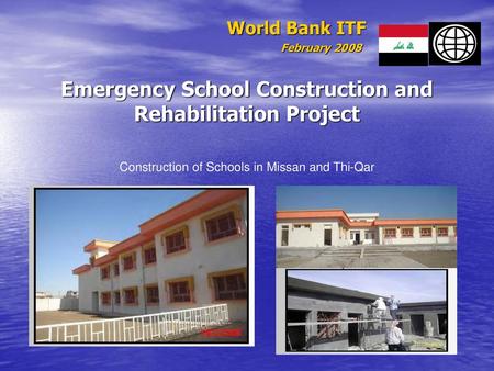 Construction of Schools in Missan and Thi-Qar