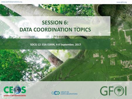 SESSION 6: DATA COORDINATION TOPICS