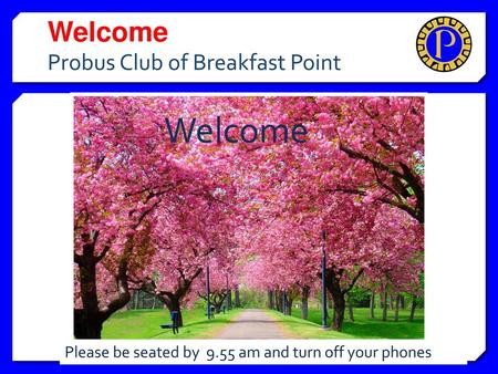 Welcome Probus Club of Breakfast Point