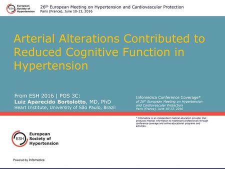 From ESH 2016 | POS 3C: Luiz Aparecido Bortolotto, MD, PhD