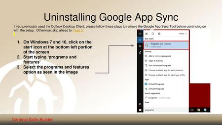 Uninstalling Google App Sync