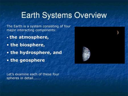 Earth Systems Overview