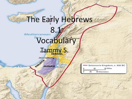 The Early Hebrews 8.1 Vocabulary