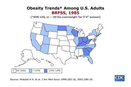 Obesity Trends* Among U.S. Adults BRFSS, 1985