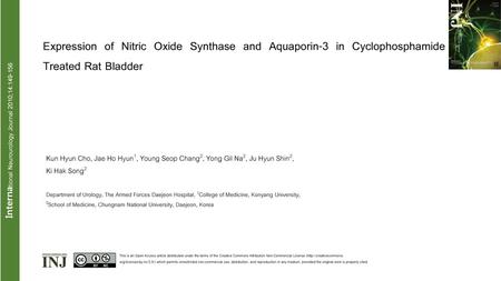 International Neurourology Journal 2010;14: