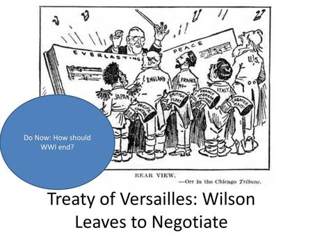 Treaty of Versailles: Wilson Leaves to Negotiate