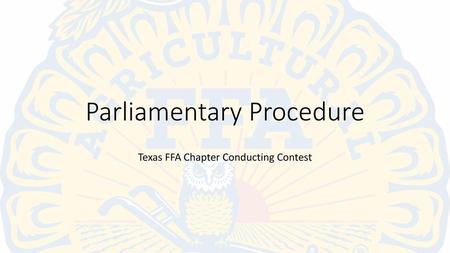 Parliamentary Procedure