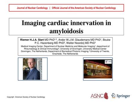 Imaging cardiac innervation in amyloidosis