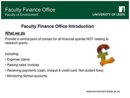 Faculty Finance Office Introduction